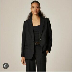 J Crew Arden blazer in luster canvas CK098 Size 6 New Black